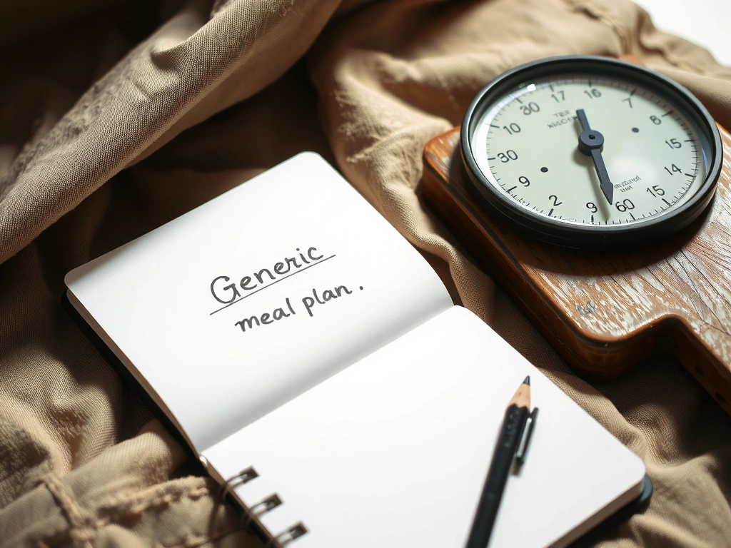 Analoge weegschaal en notitieboek