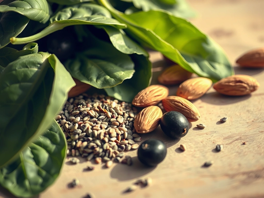 Verse, onbewerkte ingrediënten op een houten tafel